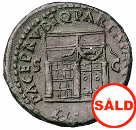 Nero 54-68 e.Kr - Ett vackert exemplar med Janustemplet