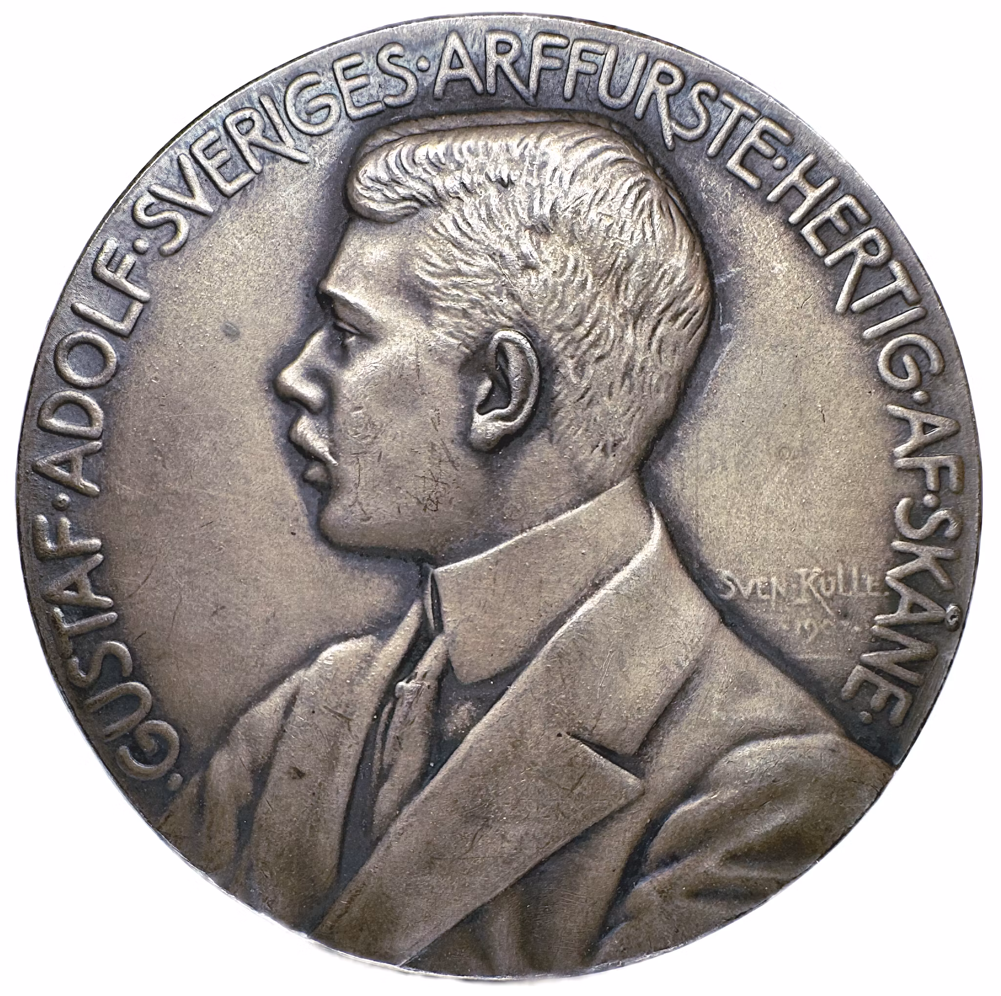 Gustav Adolf som kronprins - Industri-, slöjd- och konstutställningen i Lund 1907 av Sven Kulle i originaletui