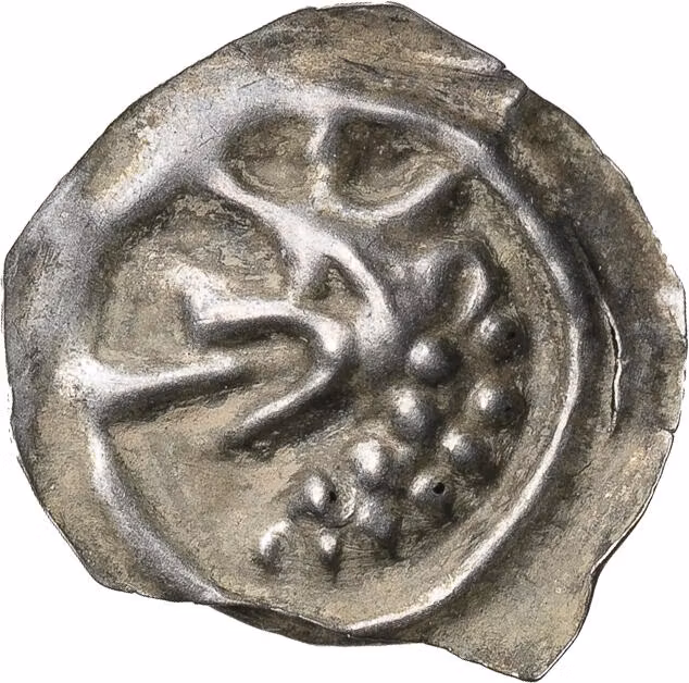 Valdemar (1250-1275) Lödöse. Penning. Brakteat - Lejonets tunga når kanten på ringen