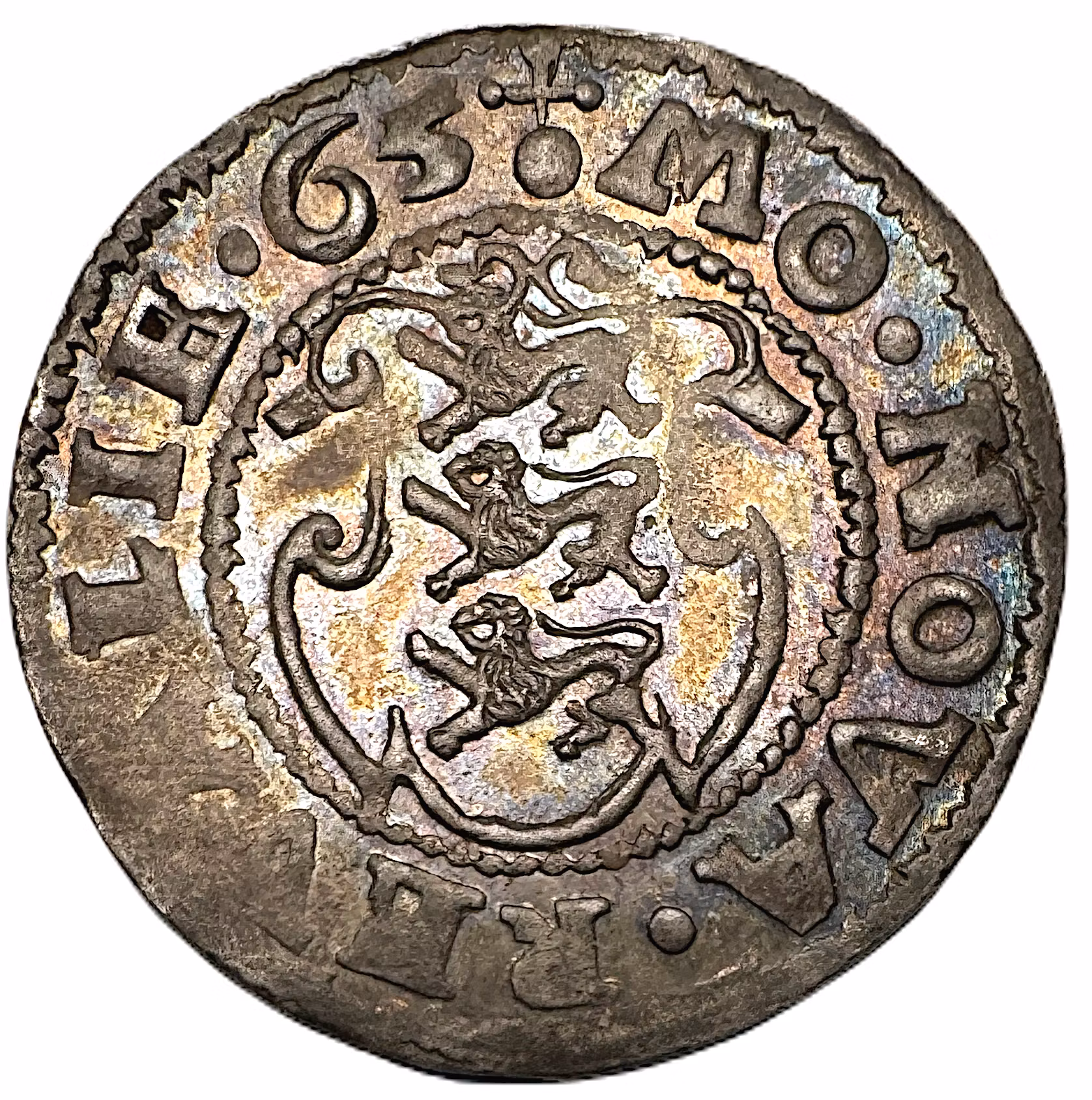 Erik XIV Reval - Ferding 1565 -  Praktexemplar med enastående patina och lyster