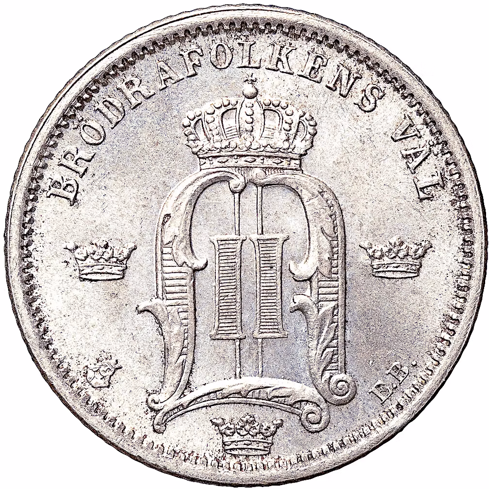 Oskar II - 50 Öre 1898 - Vackert ocirkulerat exemplar