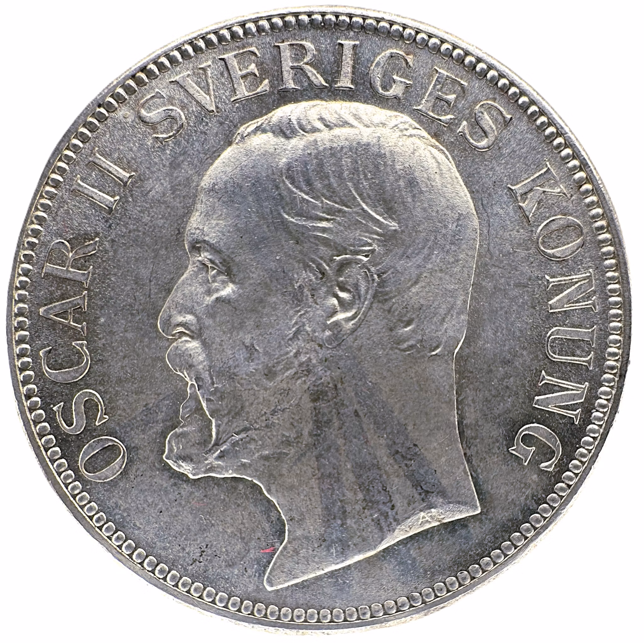 Oskar II - 2 Kronor 1906  - Ett vackert ocirkulerat exemplar