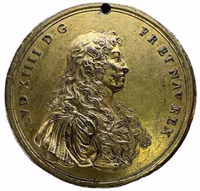 Frankrike - Ludwig XIIII - Segern över Flandern 1667 av Molart - Sällsynt
