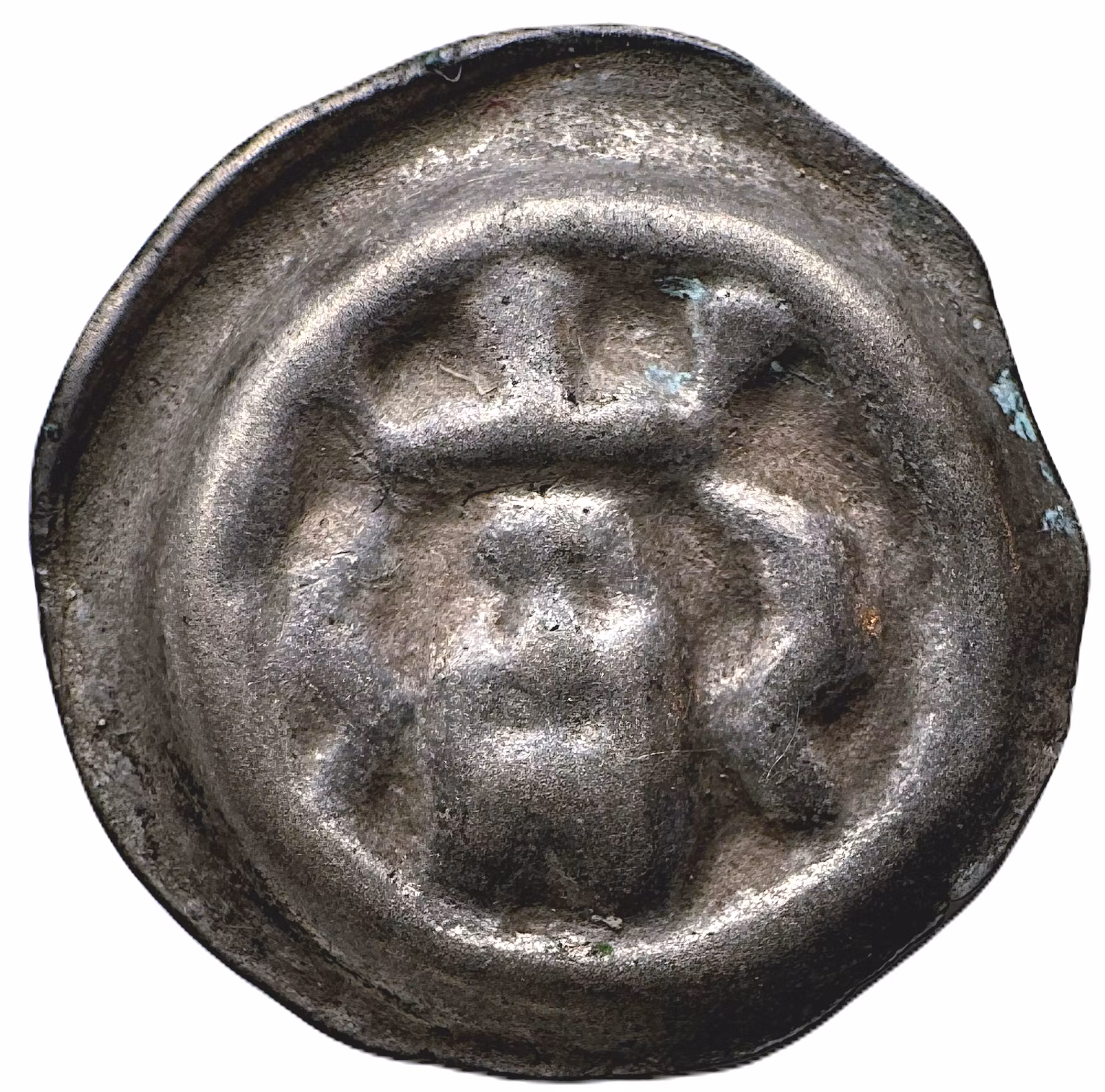 Albrekt av Mecklenburg (1364-1389) - Stockholm, Penning med framvänt krönt huvud - Tilltalande exemplar