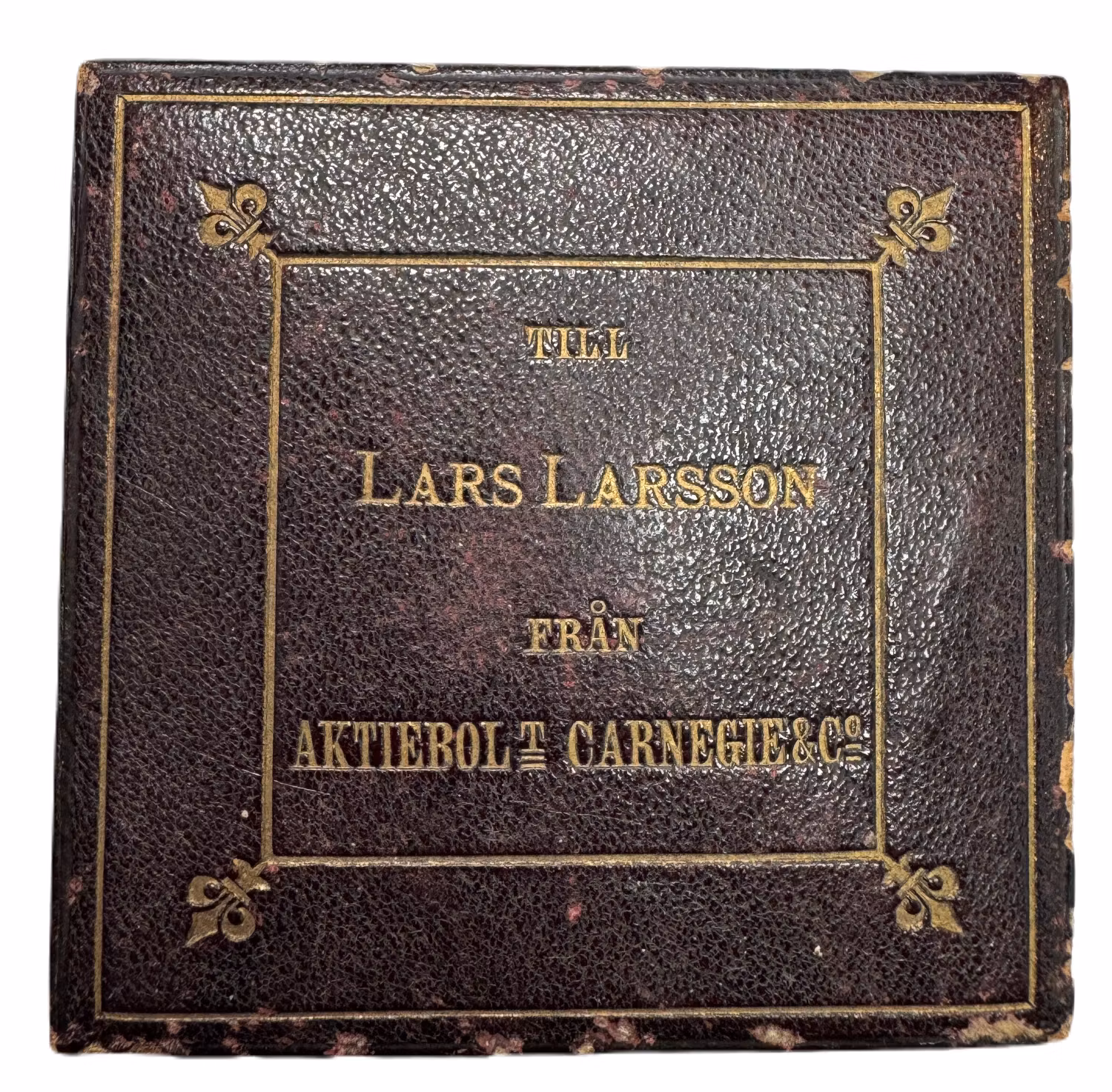 David Carnegies 50-årsjubileum som delägare i Carnegie & Co - PROOFLIKE i originaletui graverad av Lea Ahlborn 1886 -  En av de främsta entreprenörerna under 1800-talet