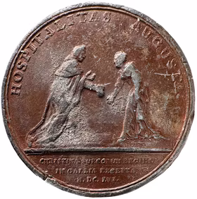 Drottningen Kristinas besök i Frankrike och högtidliga mottagande i Paris den 28 augusti 1656 av Jean Mauger - Ex. Bonde - Mycket sällsynt