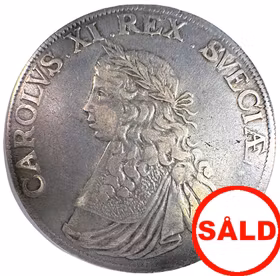 Karl XI, 8 mark 1666 - Med hel omskrift - Ettårstyp