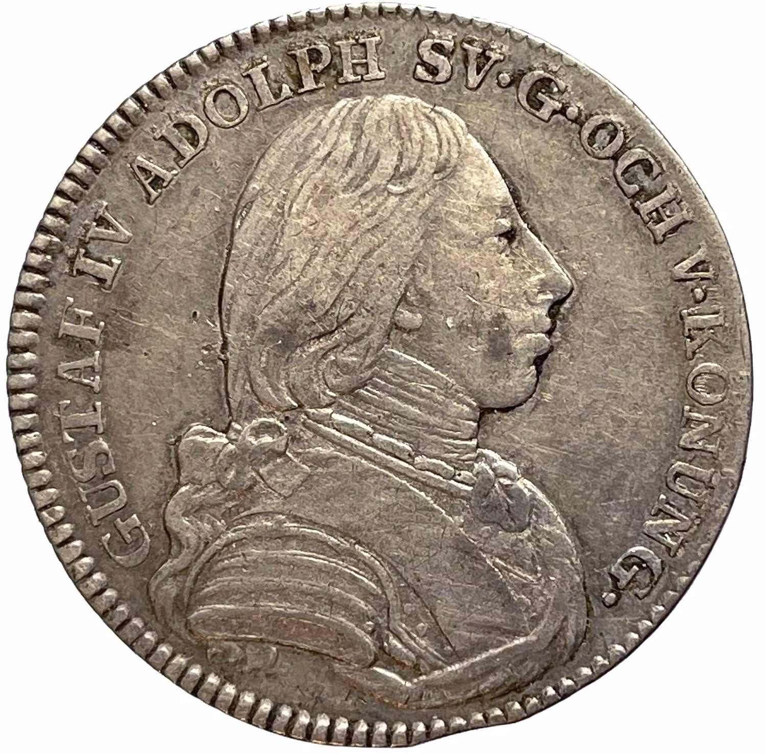 Gustav IV Adolf - 1/6 Riksdaler 1807