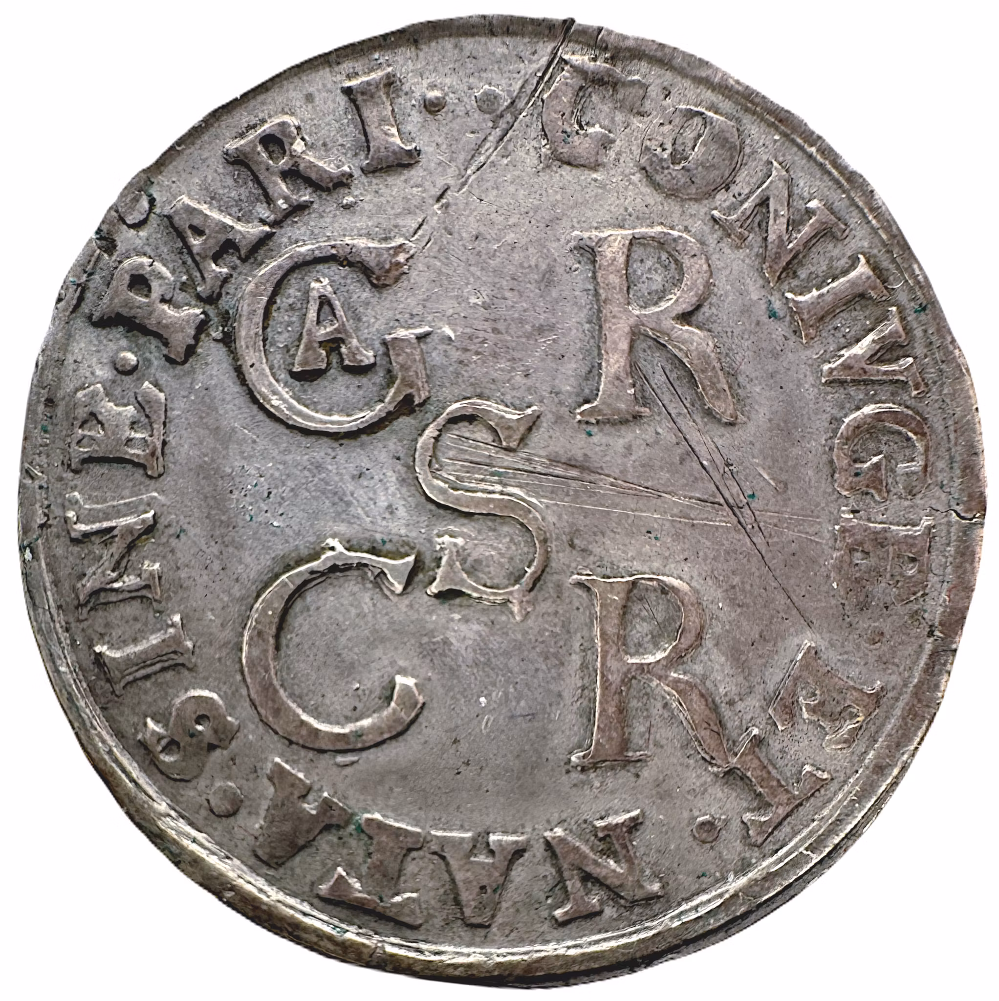 Maria Eleonora - 2 mark 1655 - kastmynt till änkedrottningens begravning - MYCKET SÄLLSYNT