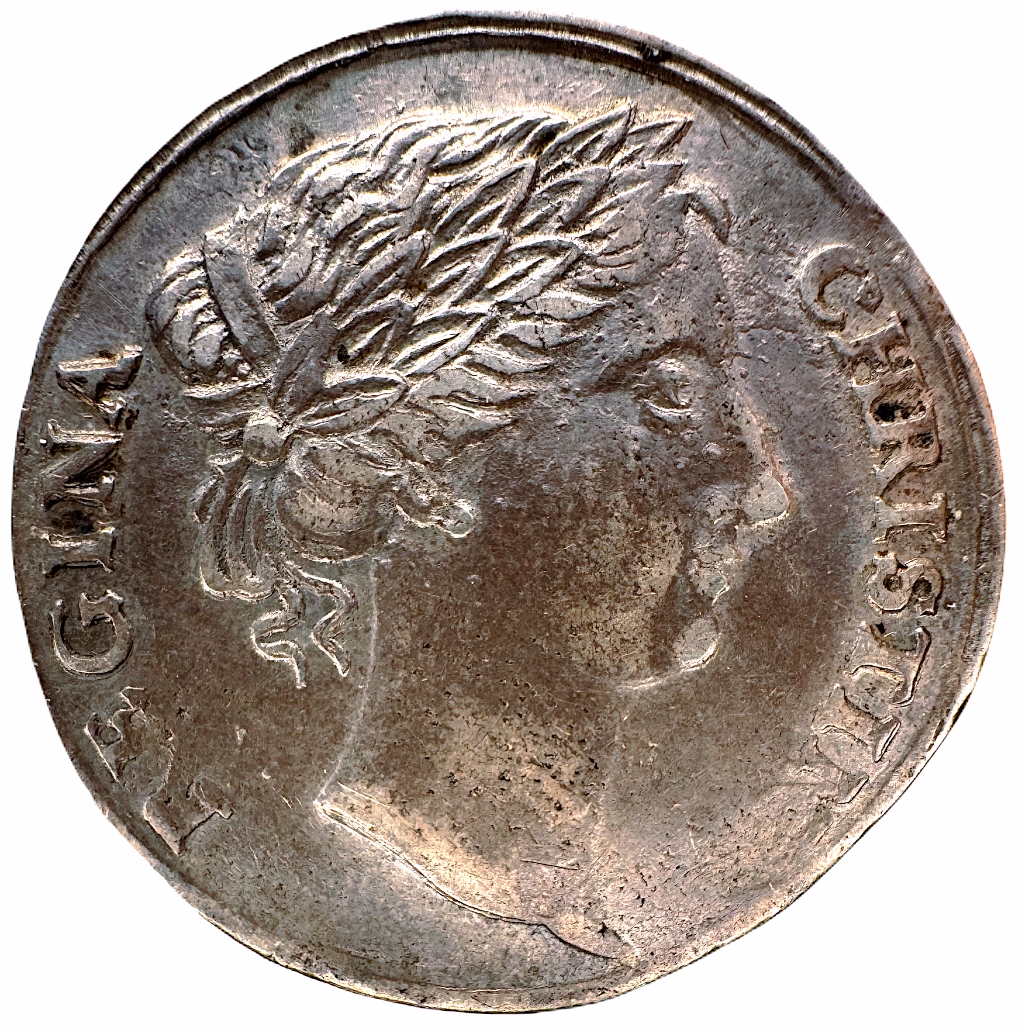 Kristina - 2 Mark utan årtal - Vackert välpräglat exemplar med fin originalton och  lyster och bra myntmetall.