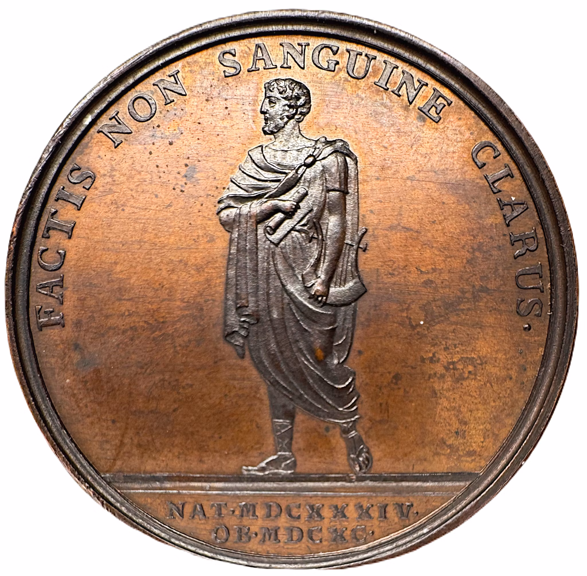 Erik  Lindschöld (1634-1690) av Gustaf Adolf Enegren 1830 - Vackert ocirkulerat exemplar - Smedsonen som blev kunglig förtrogen