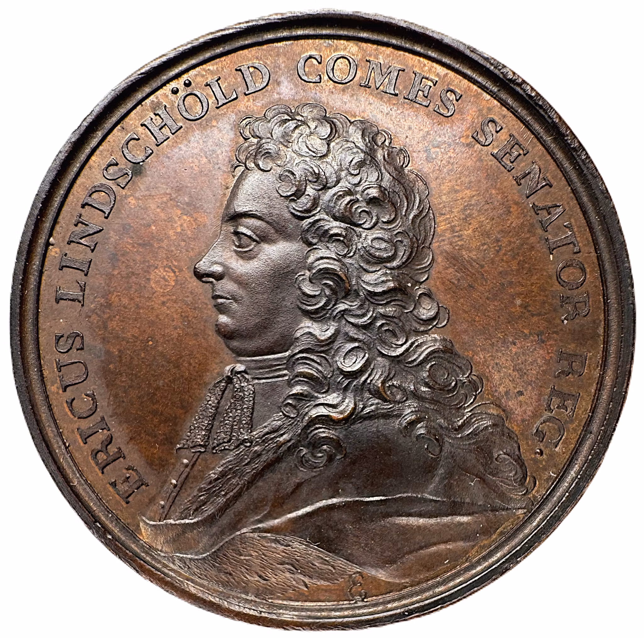 Erik  Lindschöld (1634-1690) av Gustaf Adolf Enegren 1830 - Vackert ocirkulerat exemplar - Smedsonen som blev kunglig förtrogen