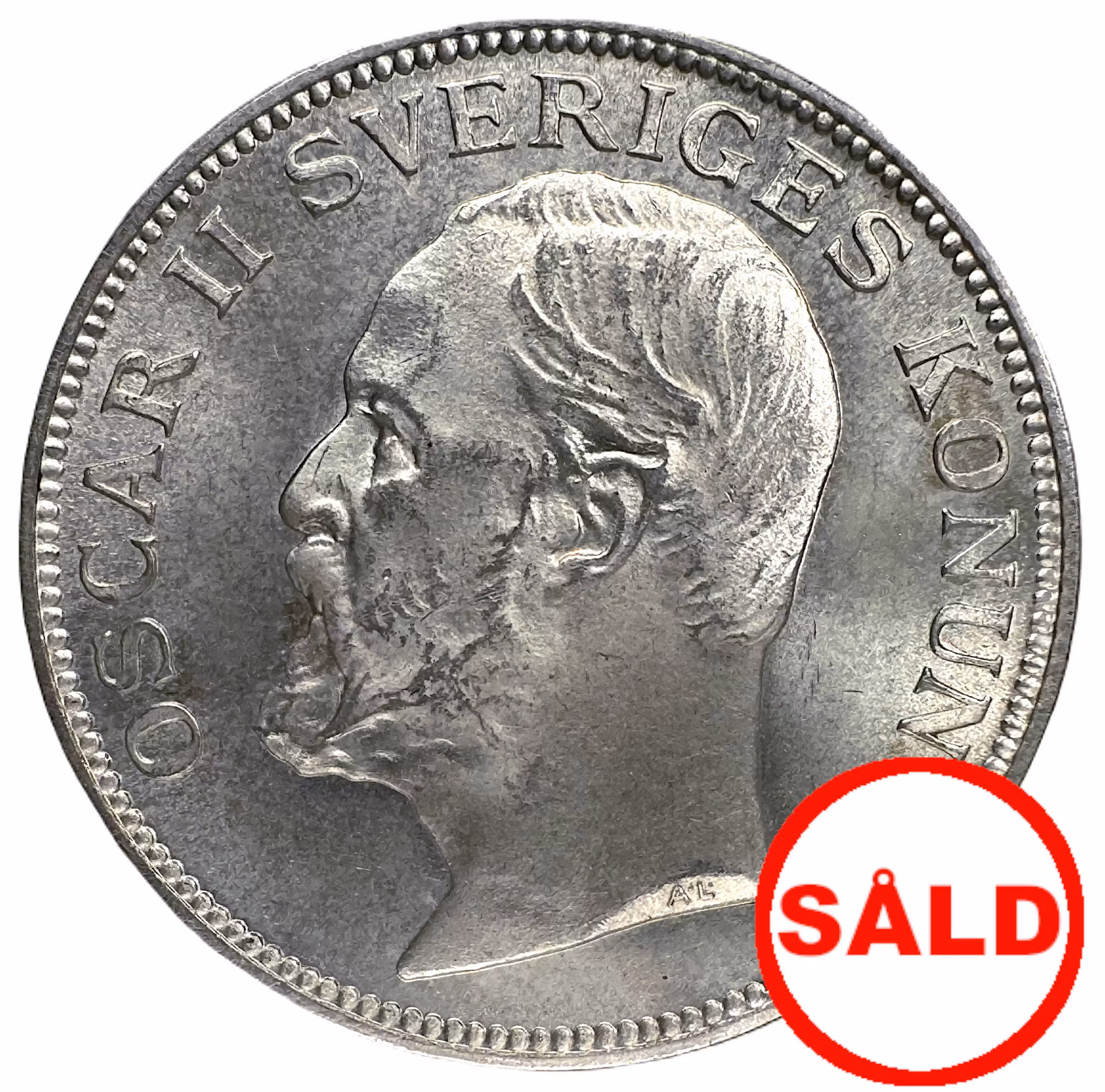 Oskar II - 1 Krona 1907 - Vackert ocirkulerat exemplar