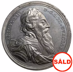 Erik XIV - Konungens avsättning 29 september 1568 av Arvid Karlsteen för hans 1:a regentlängd - i tenn mycket sällsynt - RRR