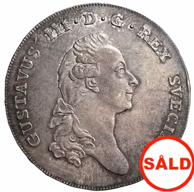 Gustav III - Riksdaler 1776 på 5 - Vackert exemplar