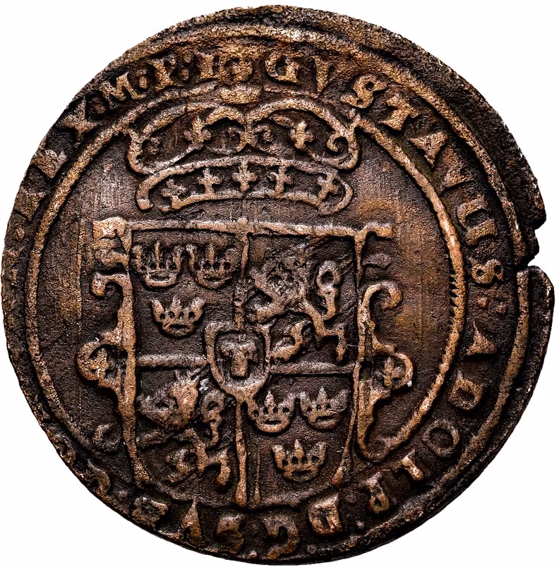 Gustav II Adolf, Nyköping 1/2 Öre 1629 - Attraktivt och välpräglat exemplar