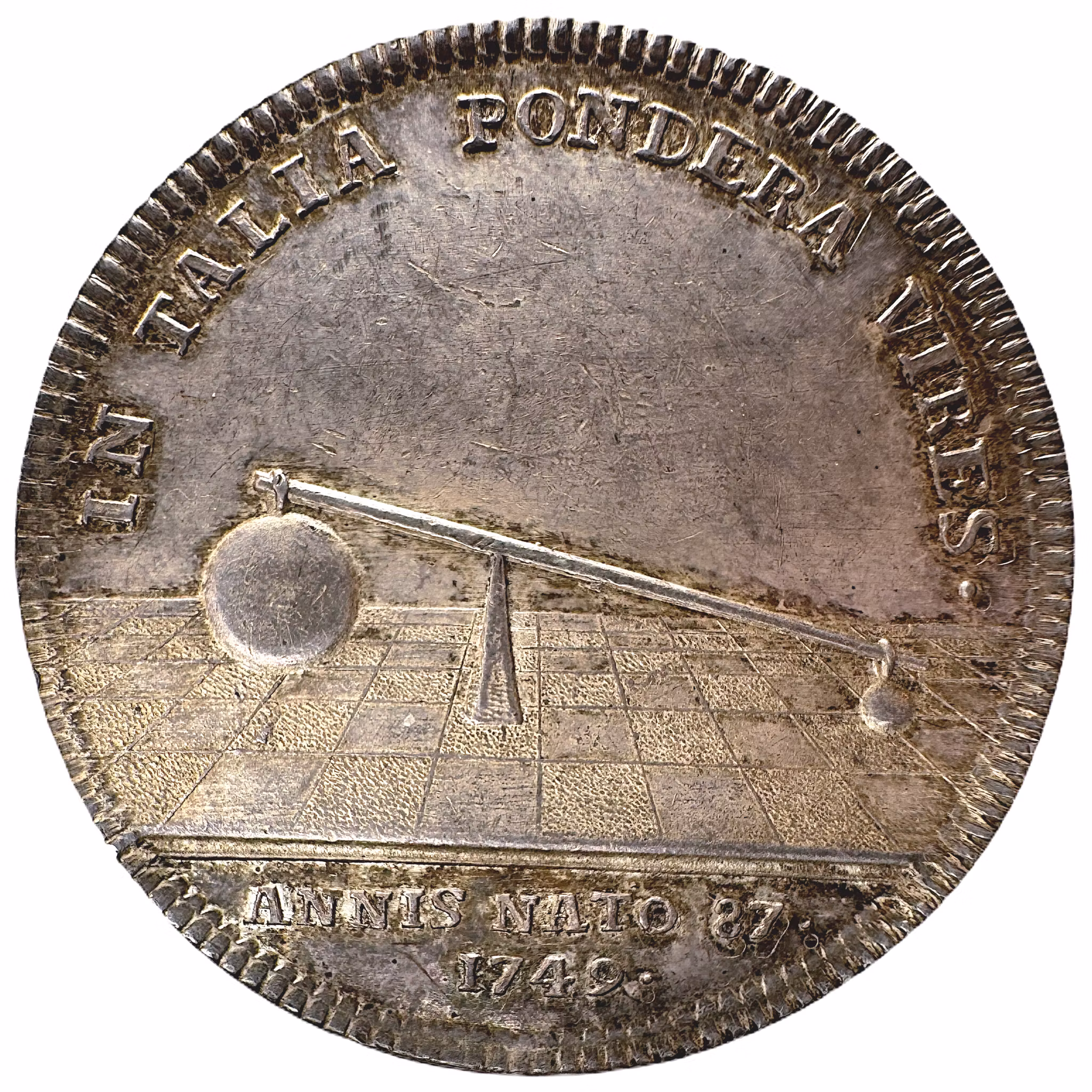 Christophet Polhem (1761-1751) - Medalj utgiven 1749 då Polhem utförde slussbygget i Stockholm - Historiskt intressant