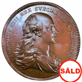 Karl XIII - Sveriges och Norges förening 1814 av Carl Enhörning - Ett underbart exemplar - RR