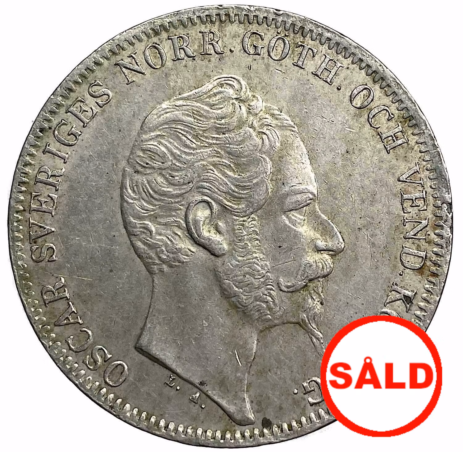 Oskar I - 4 Riksdaler Riksmynt 1857