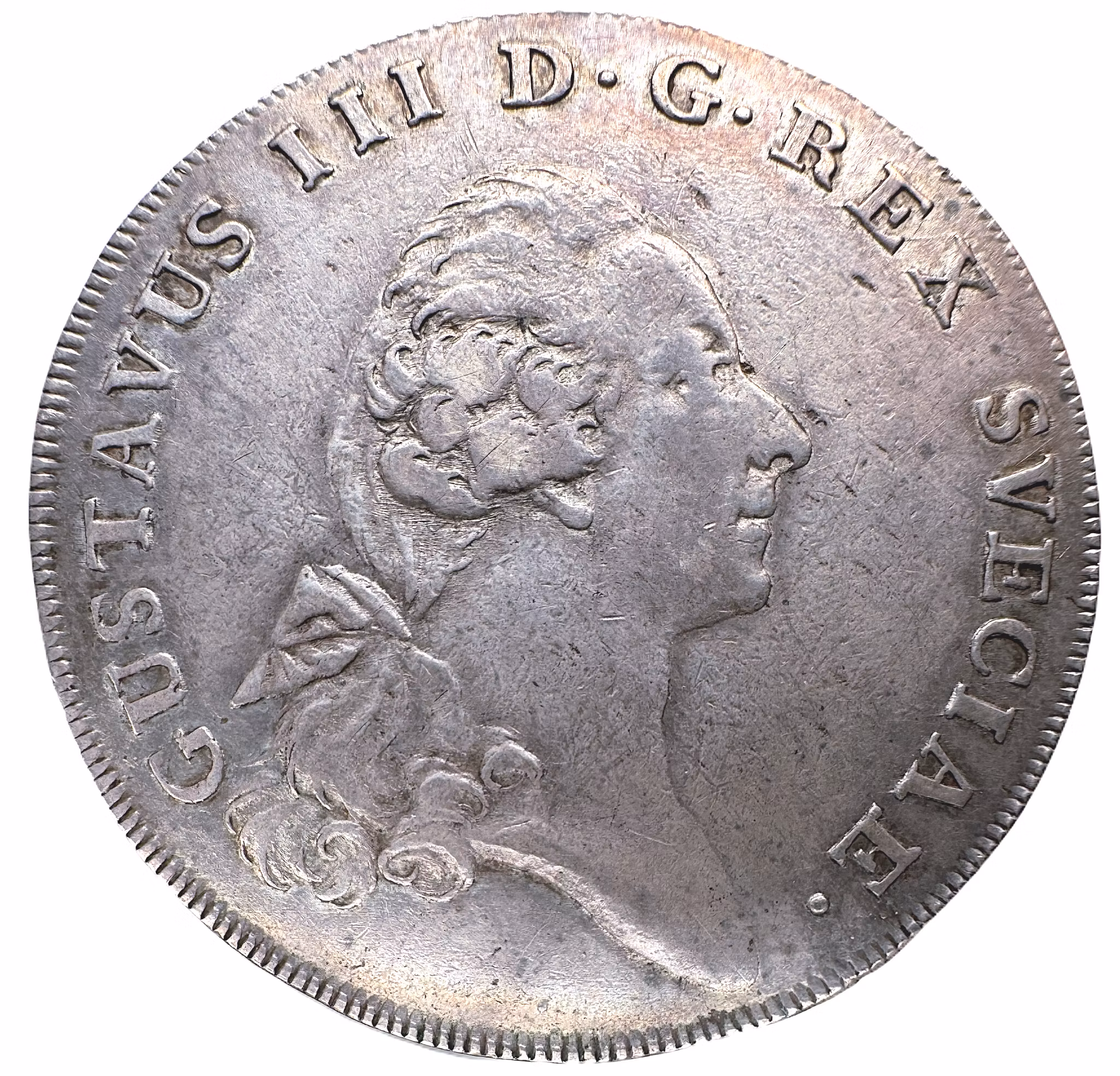 Gustav III - Riksdaler 1773 med 1773-års bild - Sällsynt
