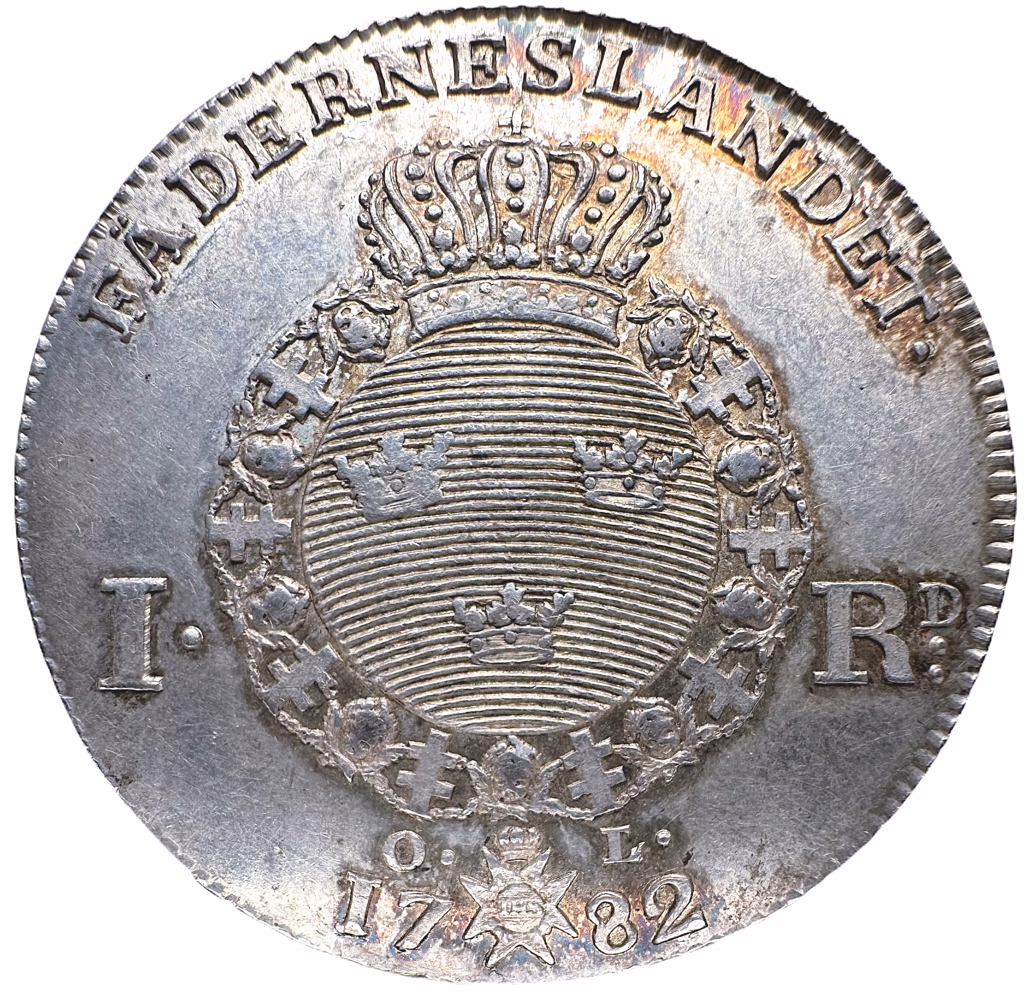 Gustav III - Riksdaler 1782 - Härligt distinkt exemplar med fin lyster