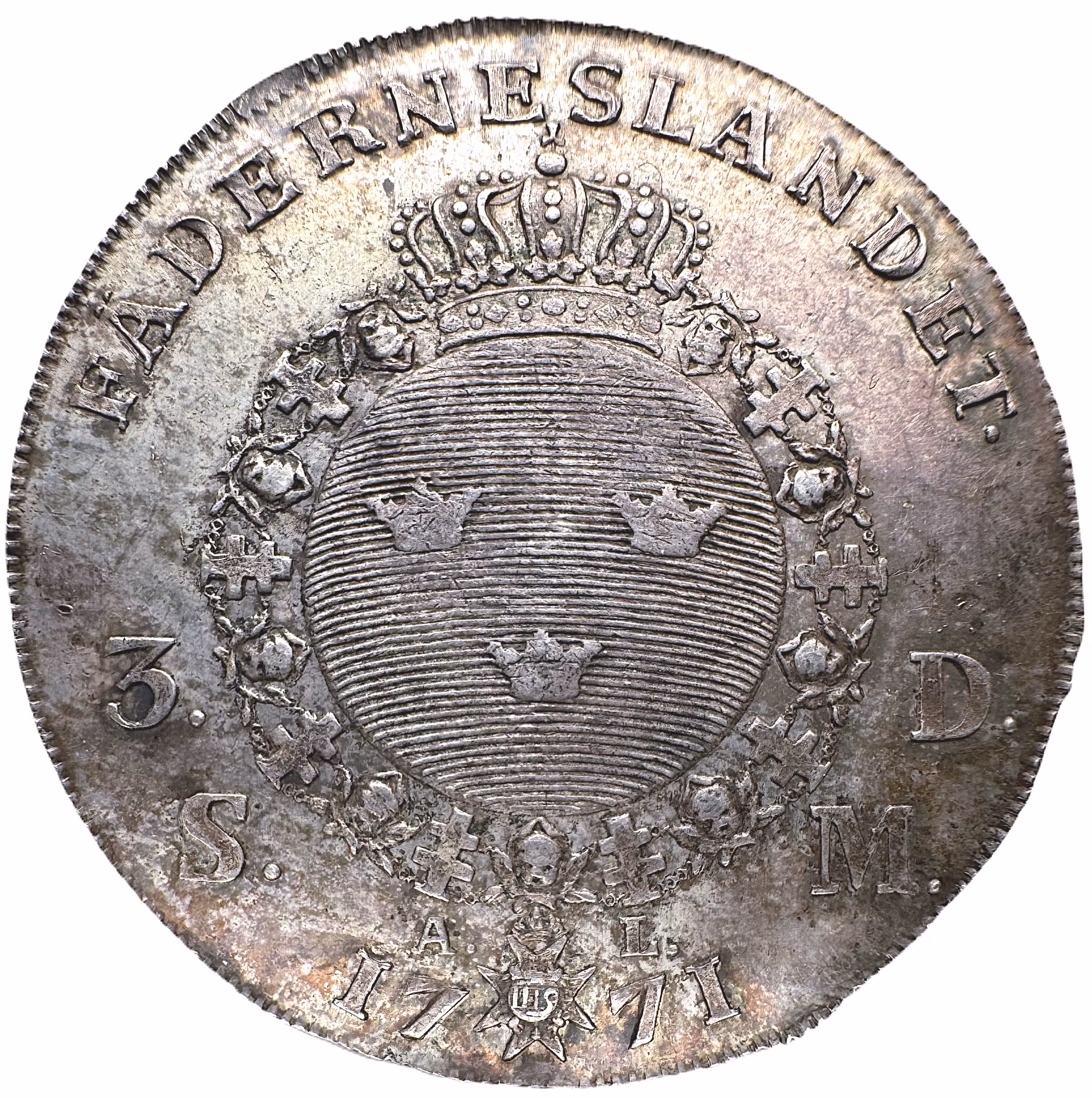 Gustav III - Riksdaler 1771 - Ett vackert exemplar av den åtråvärda första årgången - Sällsynt