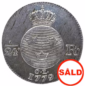 Gustav III - 1/24 Riksdaler 1779 - Vackert exemplar