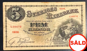 Oskar II - 5 Kronorsedel 1906