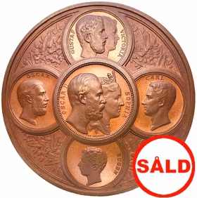 Oskar II och Sofias Silverbröllop 1882 av Lea Ahlborn - Praktexemplar