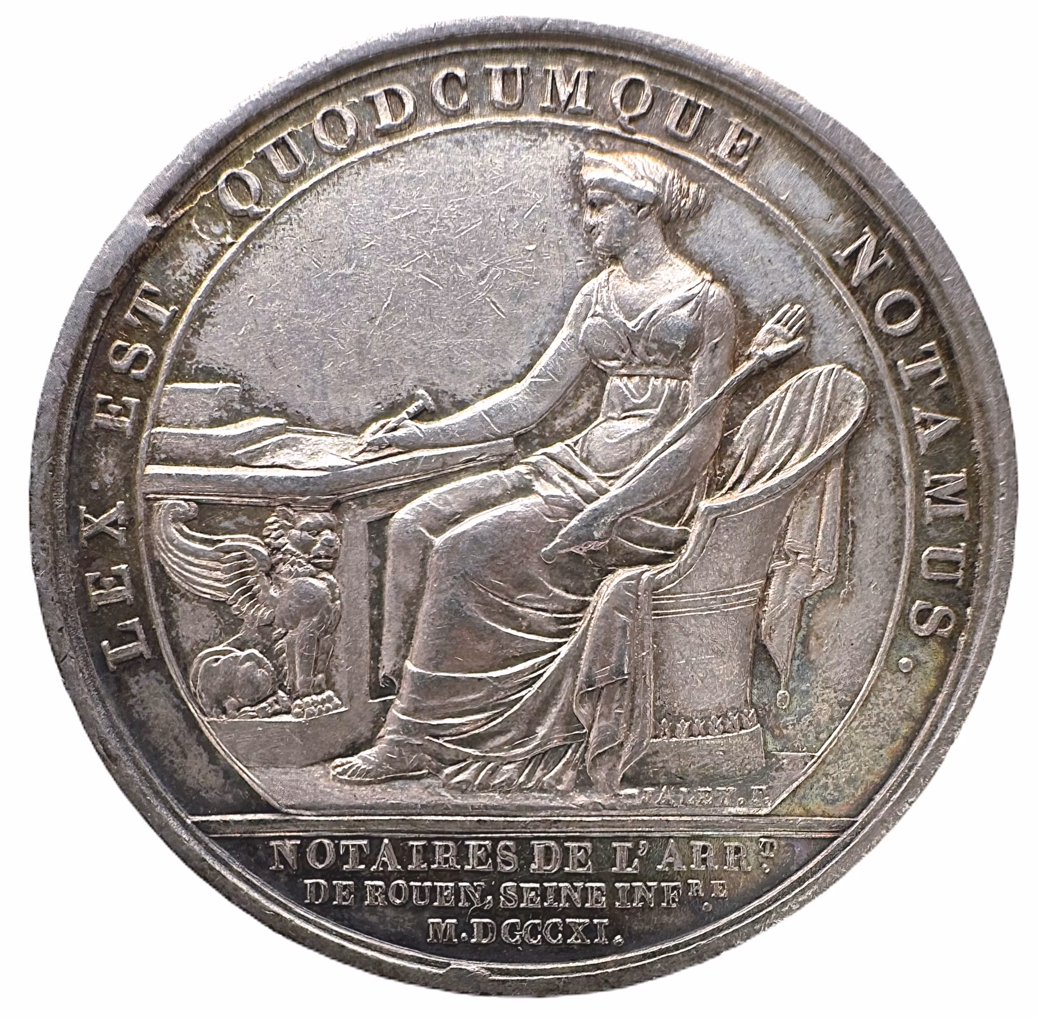 Frankrike, Louis XVIII 1821 - Till minne av notariernas arbete i Rouens arrondissemang