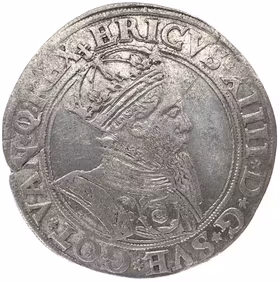 Erik XIV - Mark 1564 - Med delvis bevarad präglingsglans och härligt metalliskt silvermynt