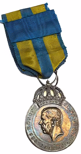 Gustav VI Adolf - Sveriges orkesterföreningars riksförbunds belöningsmedalj - Utdelad 1964