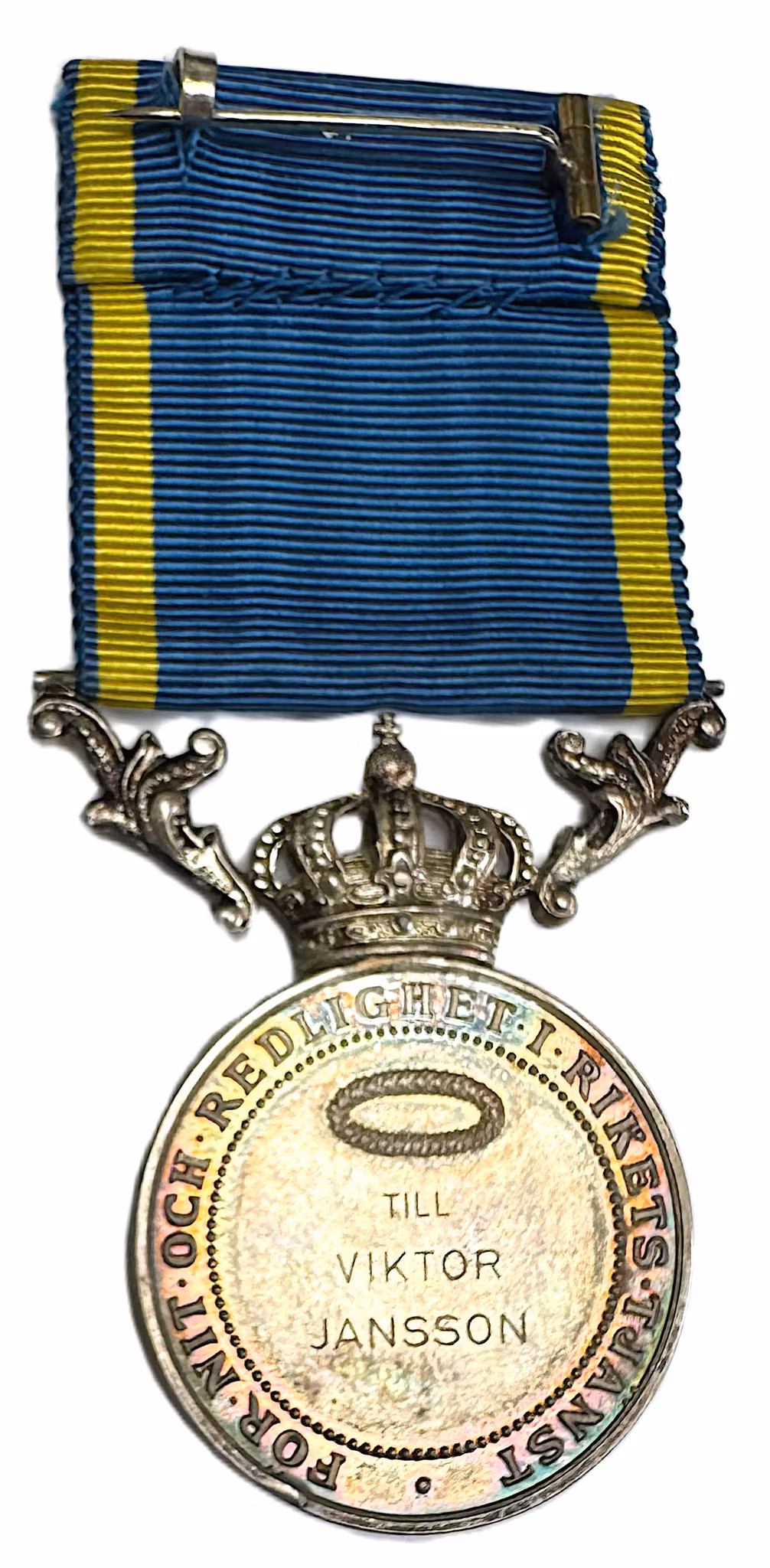 Gustav V - För nit och redlighet i rikets tjänst - Till Viktor Jansson 1946