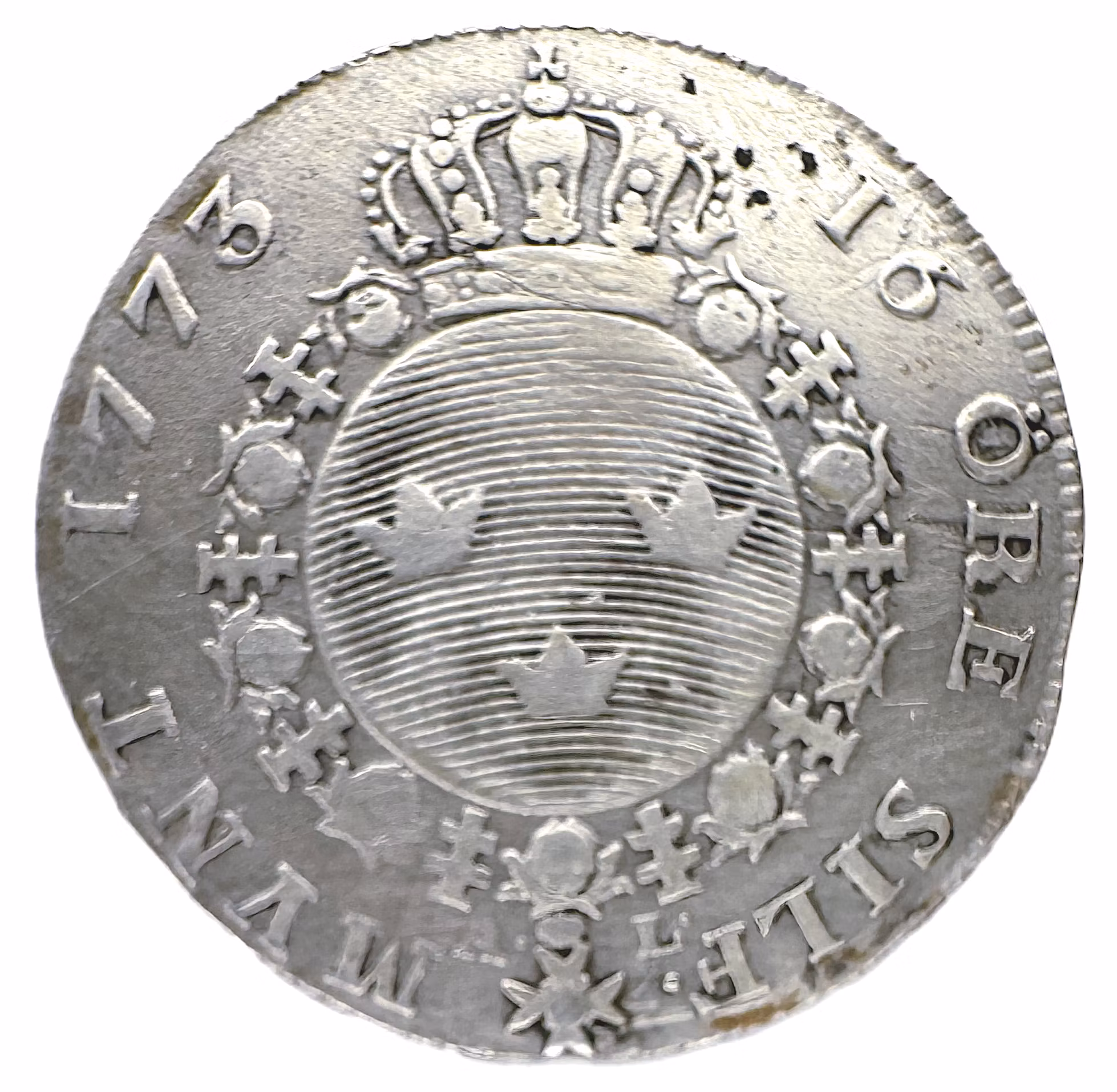 Gustav III - 16 Öre 1773 med 9 serfer