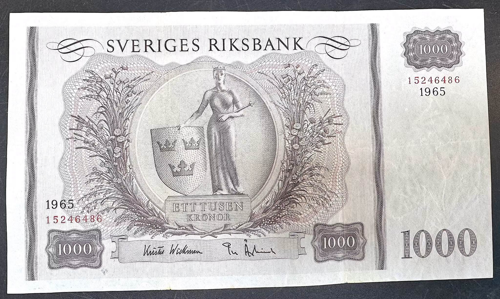 1000 Kronor 1965 - Tilltalande exemplar