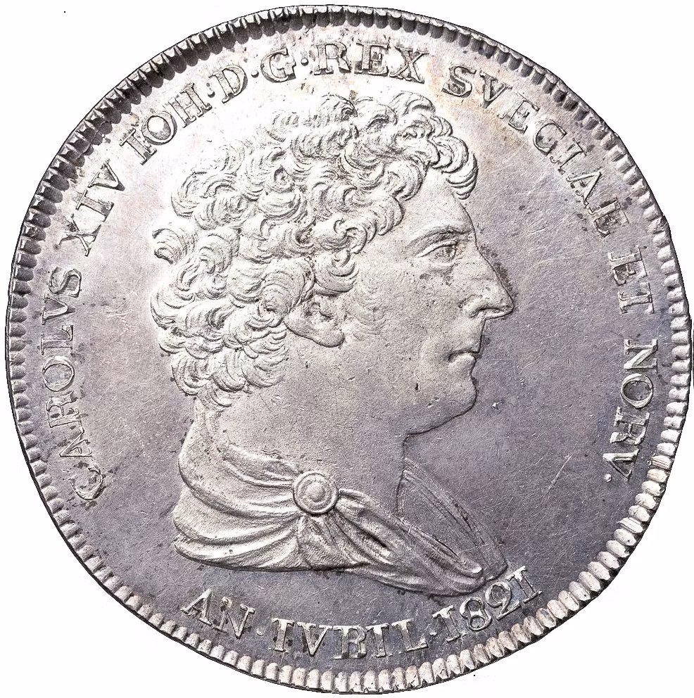 Karl XIV Johan - Jubileumsriksdaler 1821 - Ett vackert toppexemplar