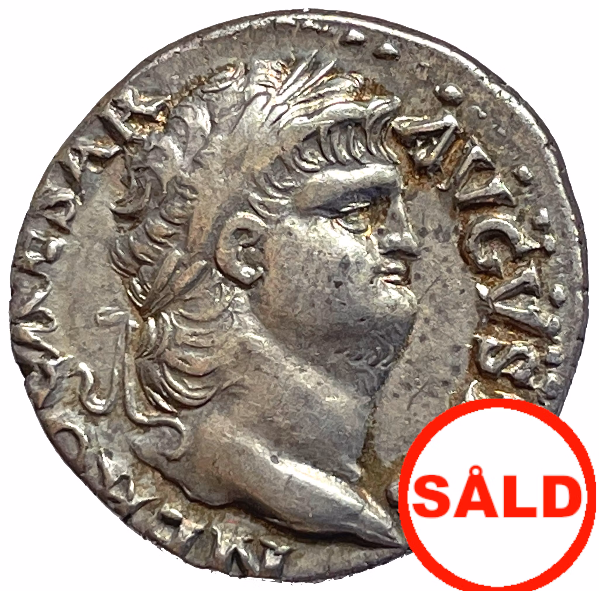 Nero 54-68 e.Kr - Vackert denar - Sällsynt i denna kvalitet