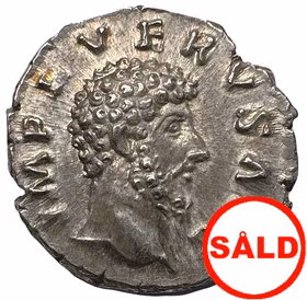 Lucius Verus 161-169 e.Kr - Denar - Vackert exemplar med Providentia