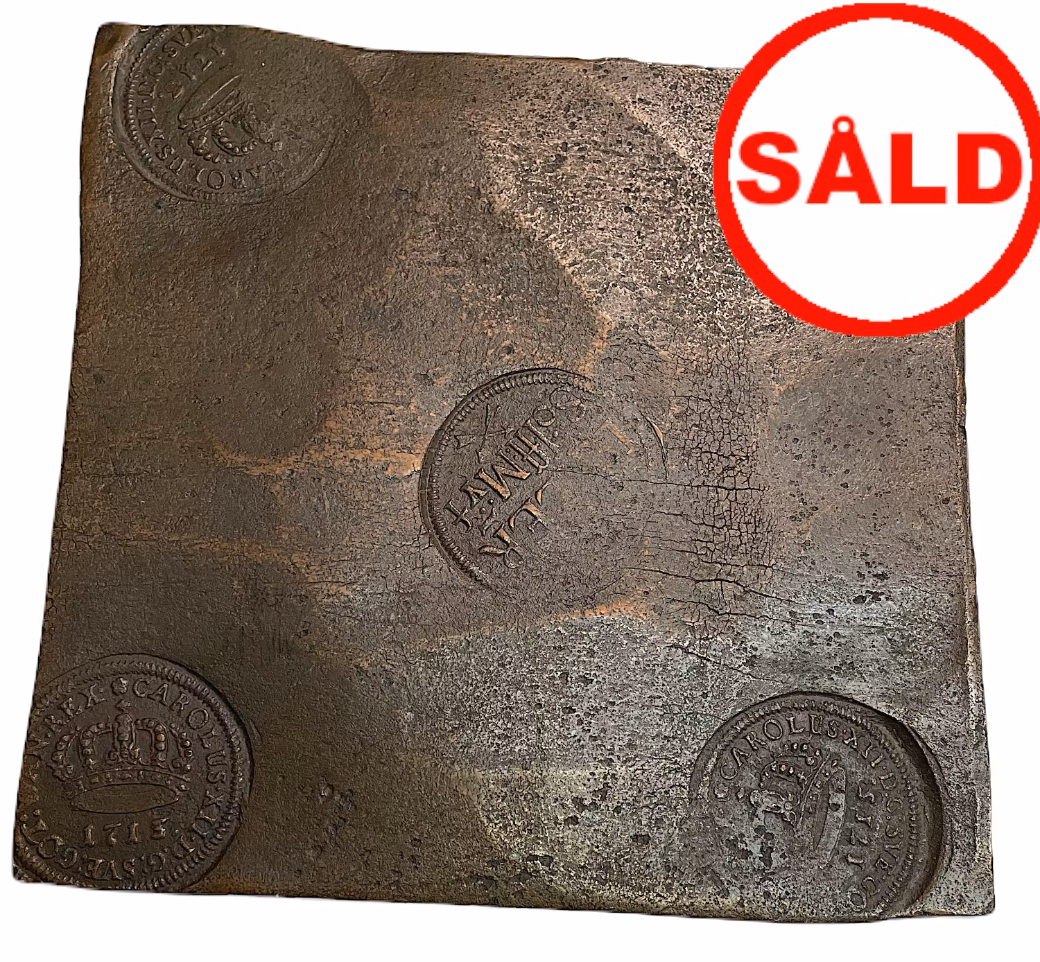 Karl XII -Plåtmynt - 1 Daler SM 1713 - Mycket sällsynt årtal RR