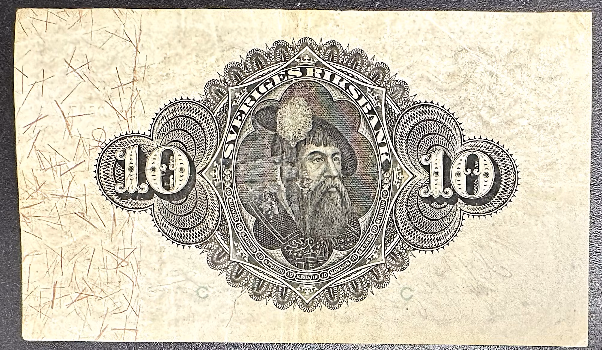 Sveriges riksbank - Sedel 10 kronor 1904 - Sällsynt och trevligt exemplar