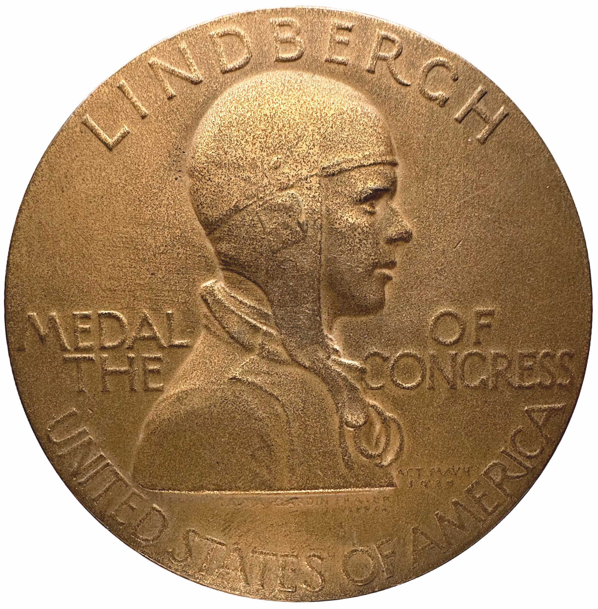 Charles Lindberg kongressmedalj - Minnesmedalj 1928 för att hedra Lindbergs non-stop transatlantiska flygning New York - Paris