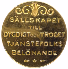 Sällskapet till dygdigt och troget tjänstefolks belönande 100-års jubileum 1828-1928 - Mycket sällsynt
