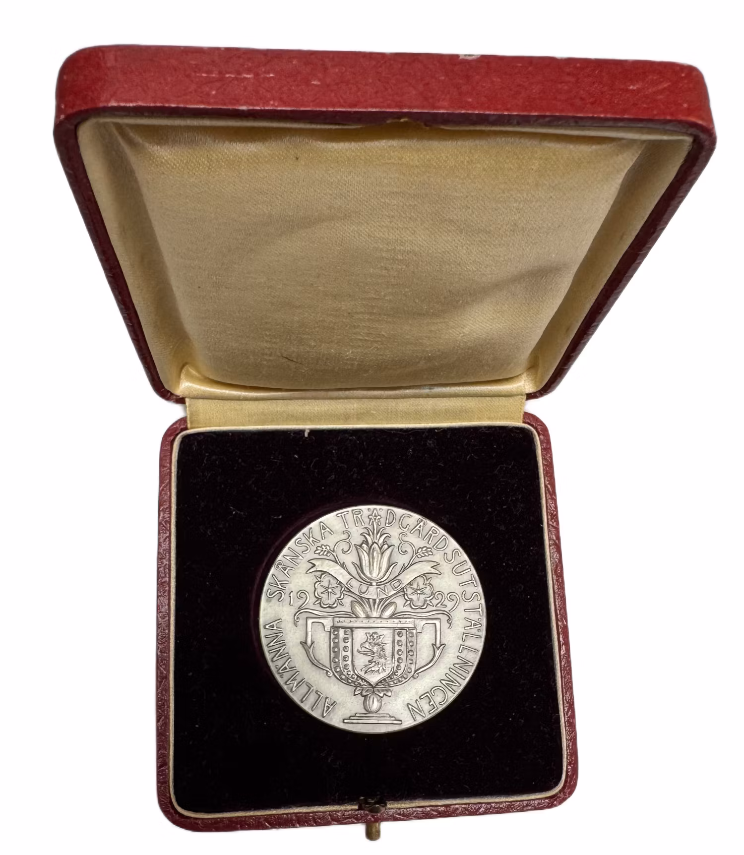 Belöningsmedalj - Allmänna skånska trädgårdsutställningen 1929 - Utdelad till ordföranden J. O Lindquist i Lund - Sällsynt