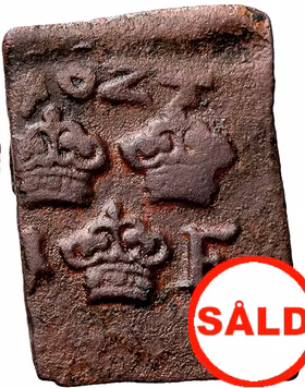 Gustav II Adolf, Säter, Hammarpräglad Fyrk 1624 - Sällsynt