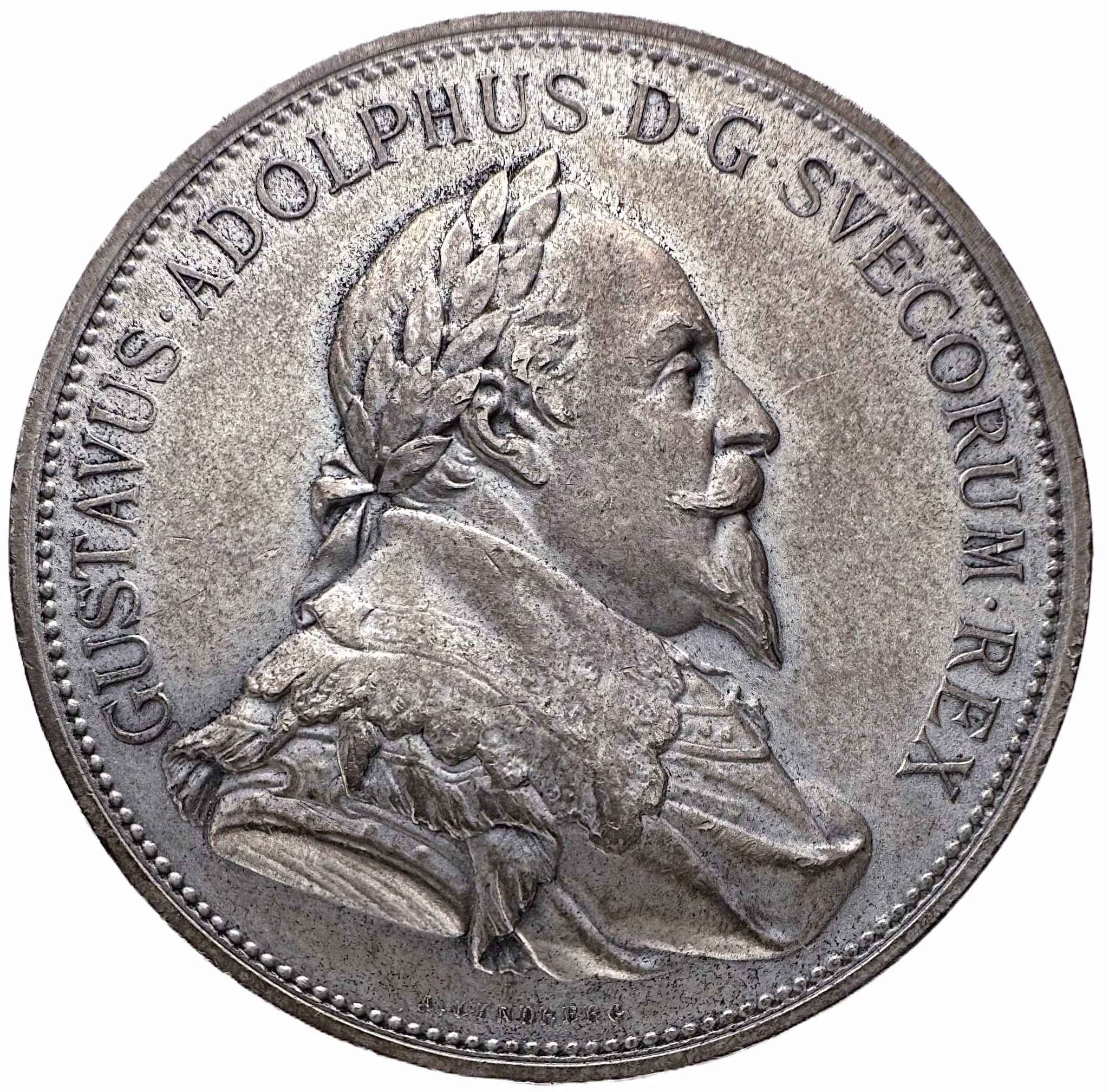 dsfGustav II Adolfs hjältemedalj – Götiska förbundets silverhyllning 1932 av Adolf Lindberg