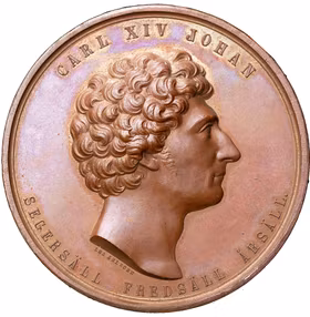 Till 50-årsminnet av Karl XIV Johans landstigning i Sverige den 20 oktober 1810 av Lea Ahlborn - Ett underbart ocirkulerat och historiskt betydelsefullt exemplar