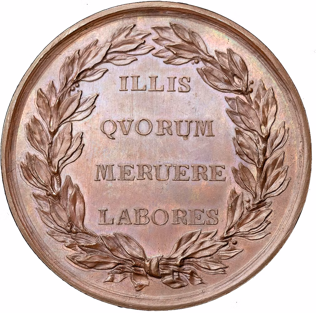 Karl XIV Johan – För medborgerlig förtjänst - ILLIS QVORUM  MERUERE  LABORES - Toppexemplar - Mycket sällsynt