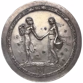 Gustav V - Sveriges Handelsträdgårdsmästareförbund 1932 - Vacker jugendmedalj