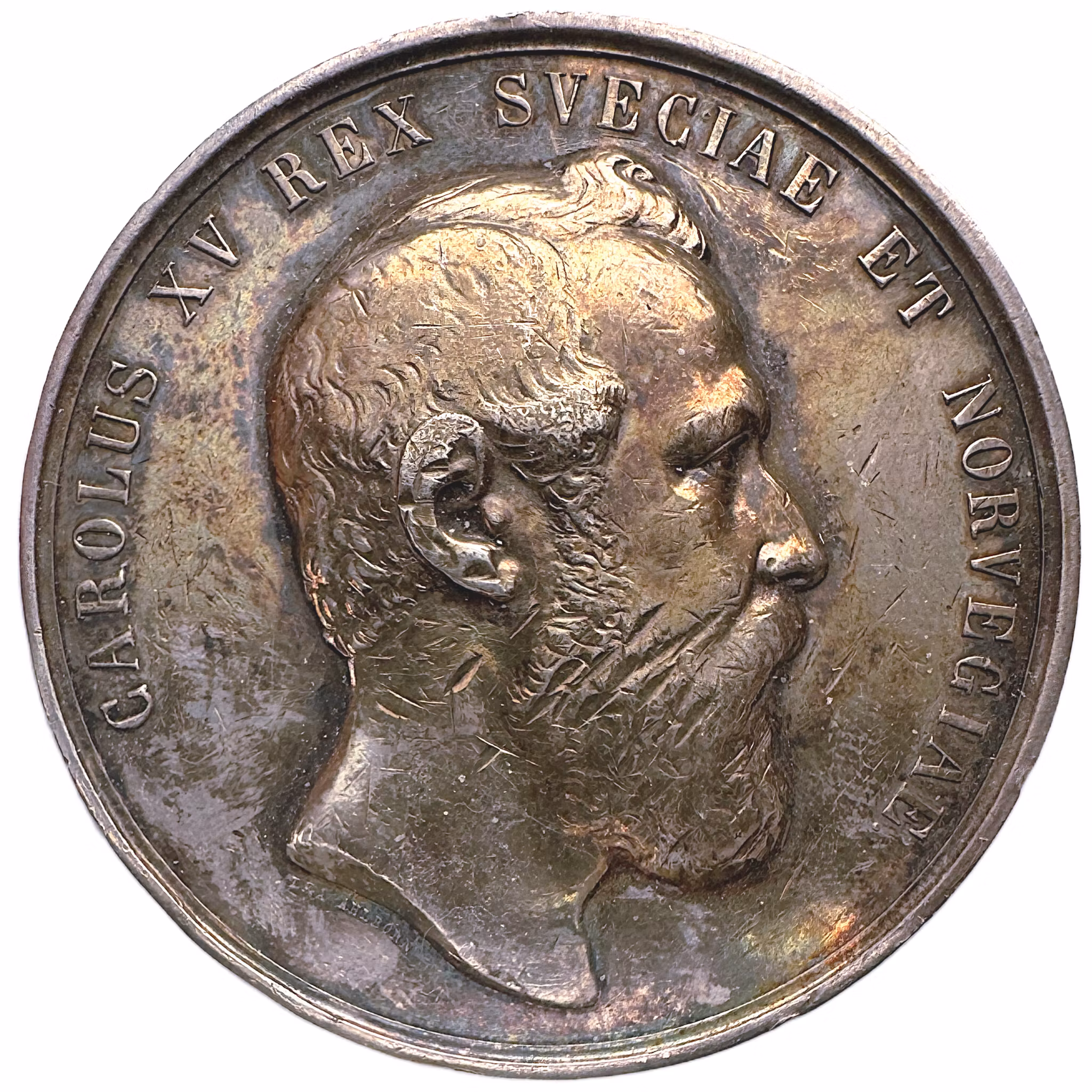 Karl XV - Konungens död 1872 - Graverad av Lea Ahlborn