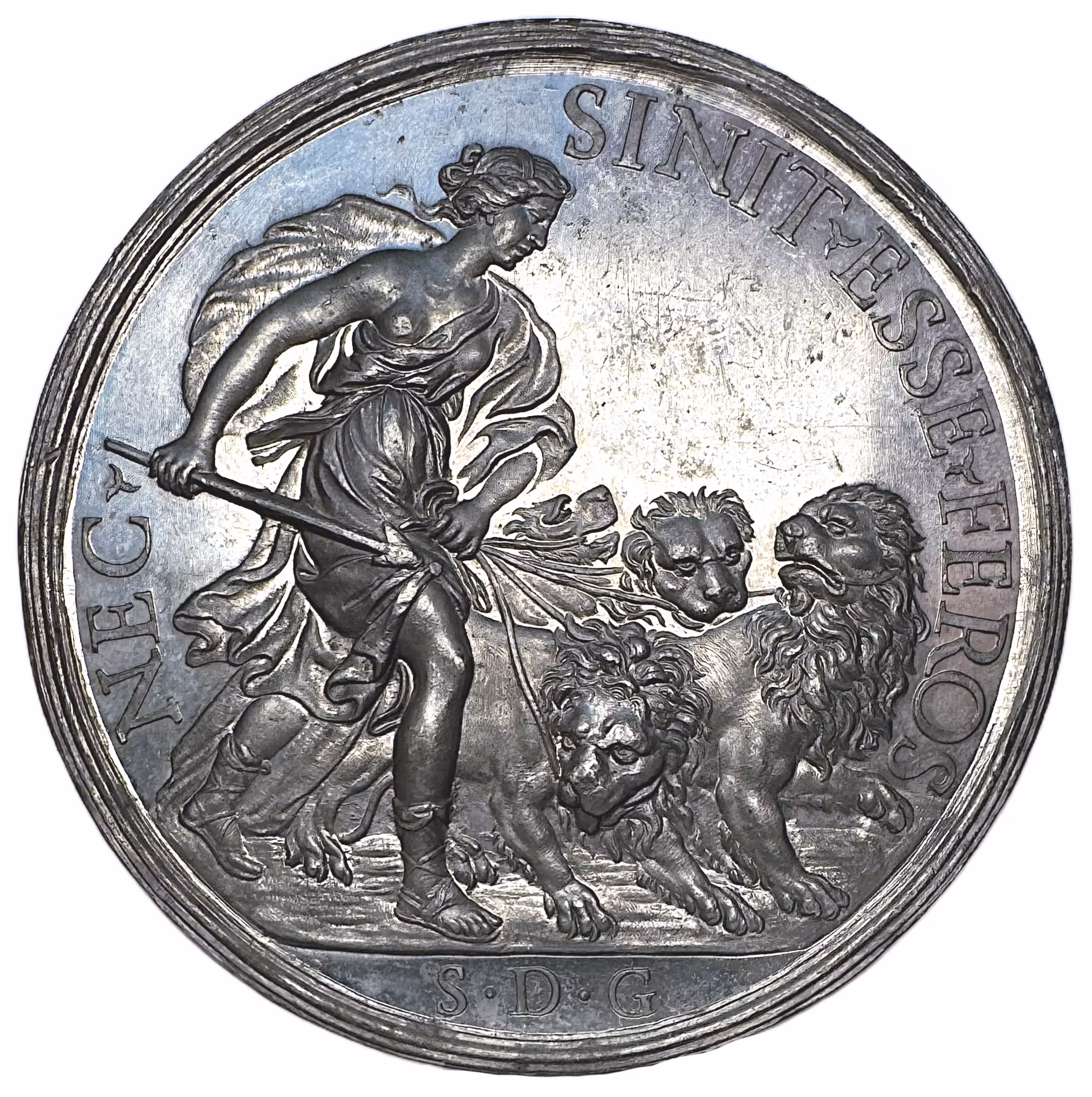 Drottning Kristinas betraktelser – en medalj av Giovanni Battista Guglielmada - Ett vackert tekniskt ocirkulerat exemplar med full lyster